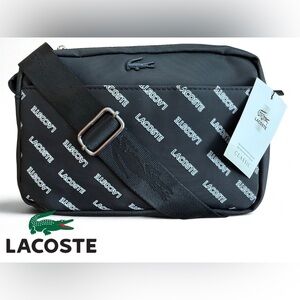 LACOSTE Monogram Print Crossbody Bag NWT 🎁